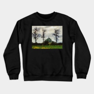 Impressionist View of Mont Saint Michel Crewneck Sweatshirt